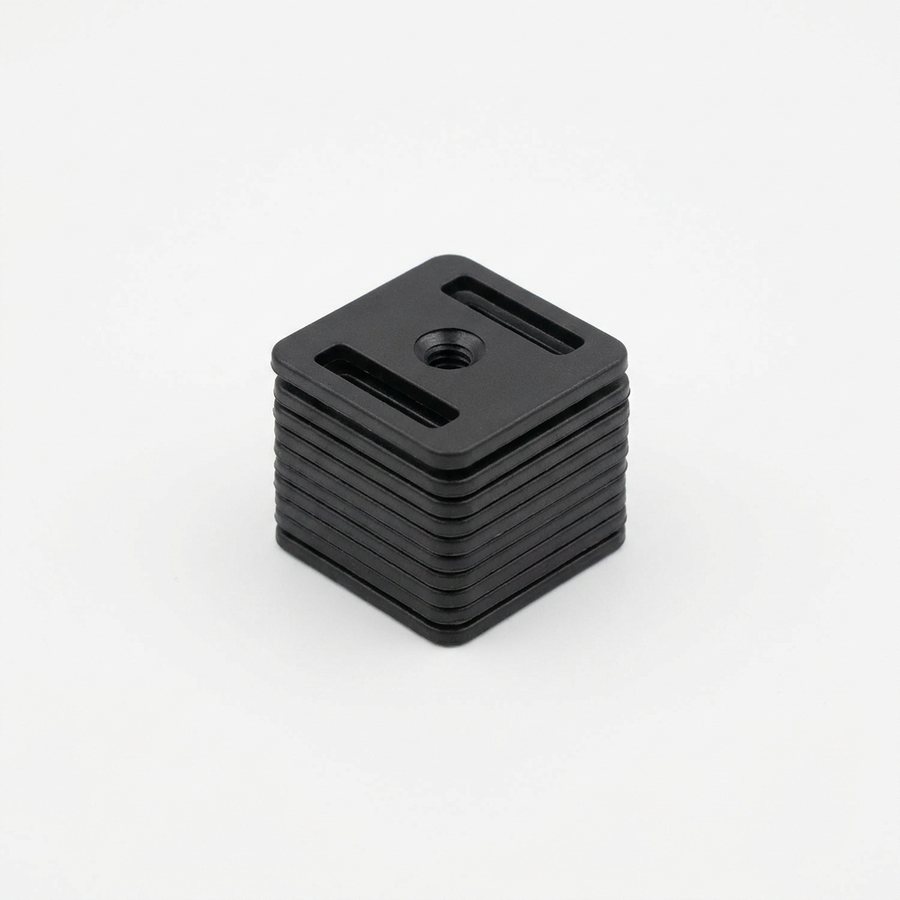Samolepicí příchytka na stahovací pásky 19 × 19 mm, černá